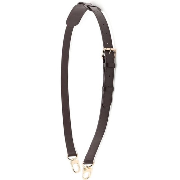 Darn Brown Leather Crossbody Replacement Strap for Damier Ebene Keepall 1 inches - Picture 4 of 7